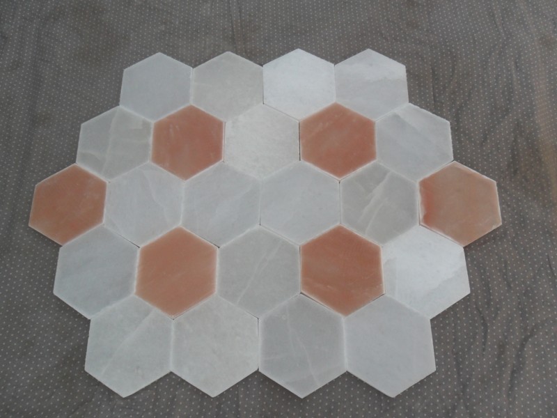 himalayan hexagon tile (white)